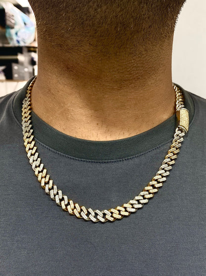 10K 9.5MM Cuban Link Diamond Chain 22"