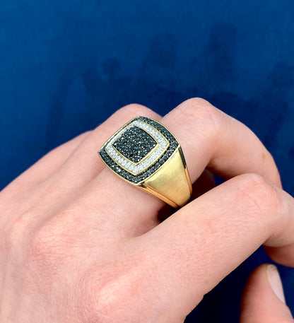10k Black Diamond Layer Ring