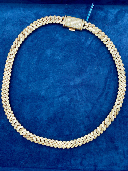 14k Rose Gold Jumbo Diamond Cuban Chain 12mm