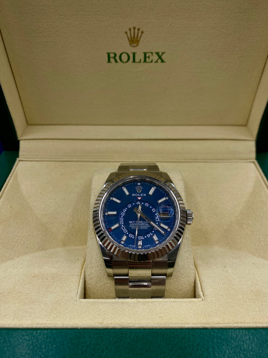 Rolex Stainless Steel Sky Dweller 336934 Blue Jubilee