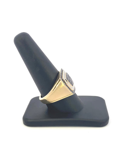 10k Black Diamond Layer Ring