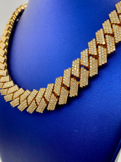 14k Jumbo Diamond Cuban Chain 19mm