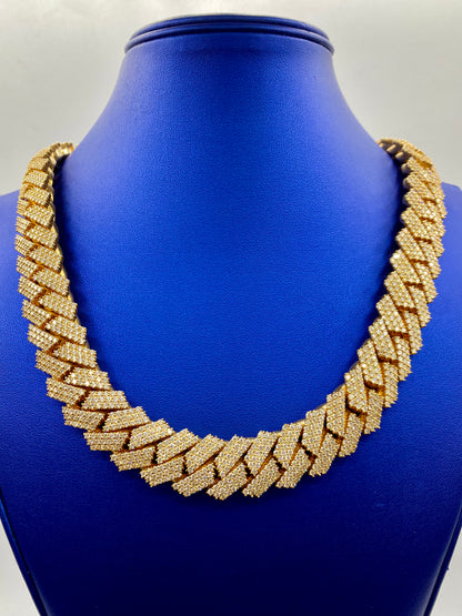 14k Jumbo Diamond Cuban Chain 19mm