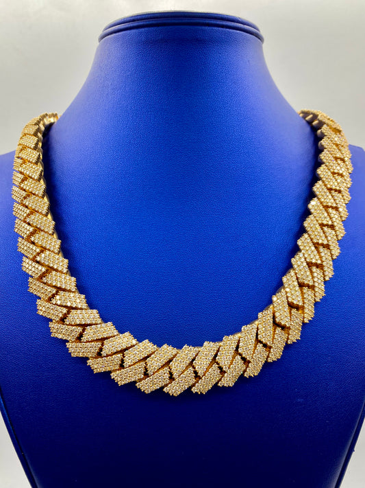 14k Jumbo Diamond Cuban Chain 19mm