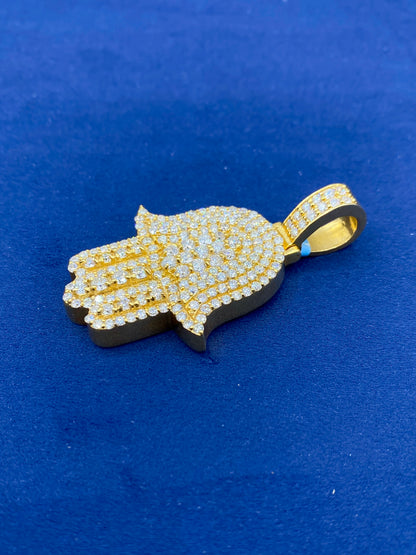 14k Royal Hamsa Pendant