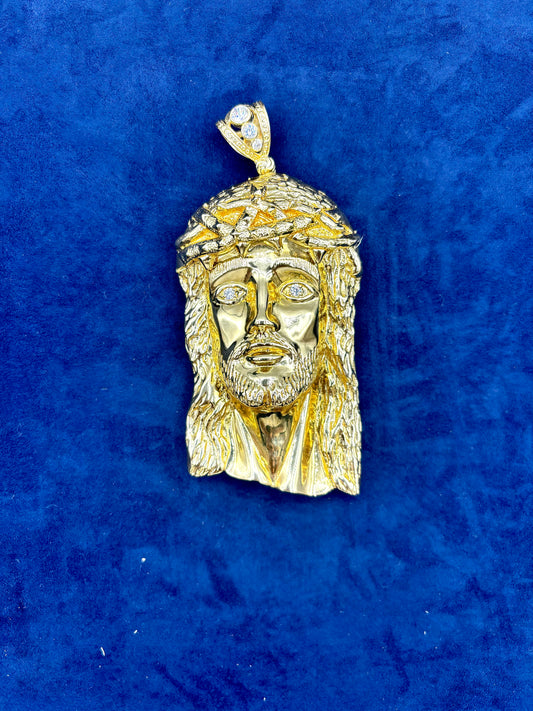 14K Jumbo Jesus Head