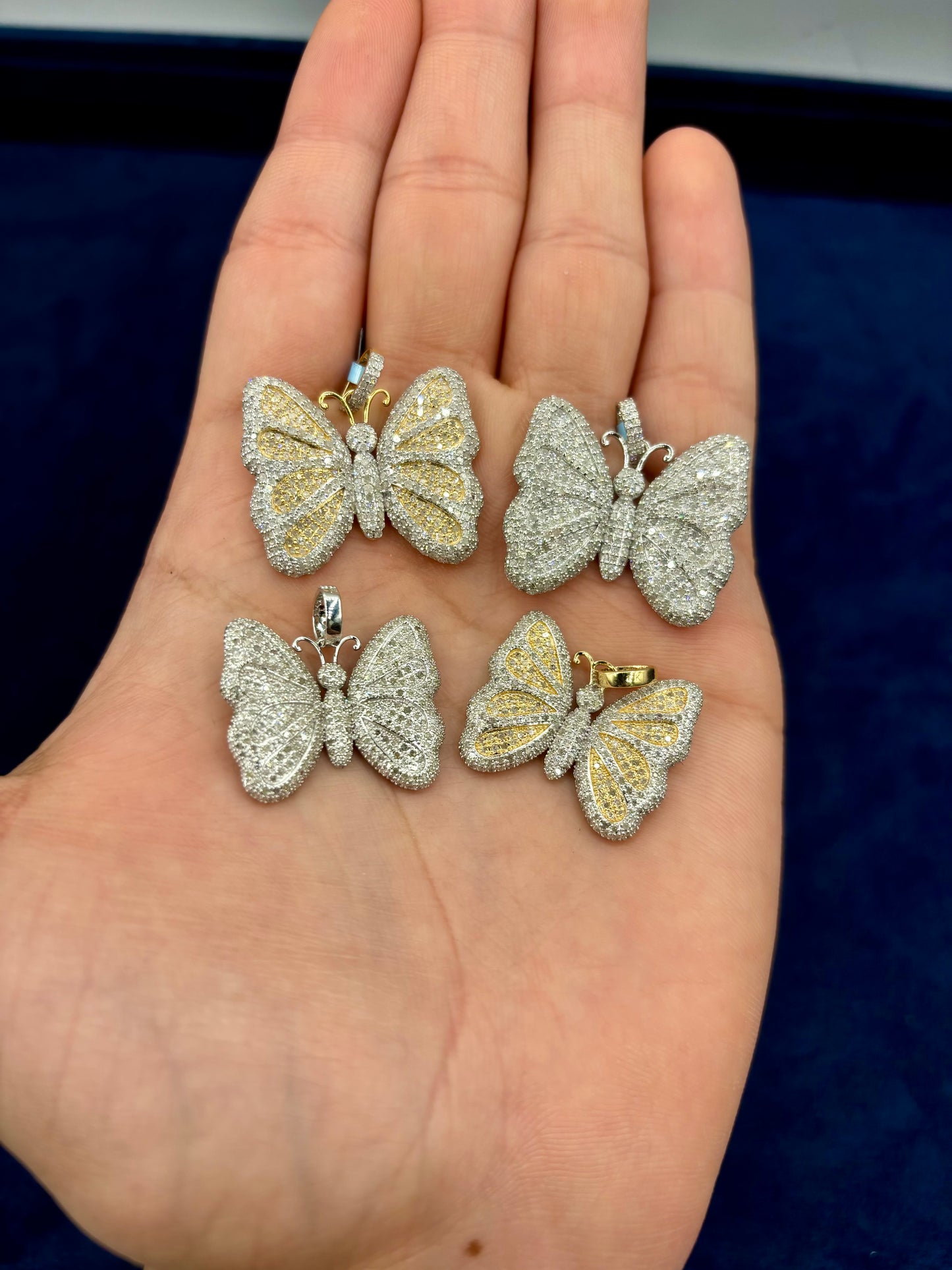 14K Classic Butterfly Diamond Pendant