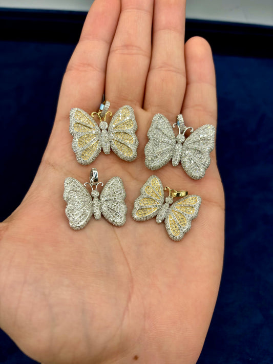 14K Classic Butterfly Diamond Pendant