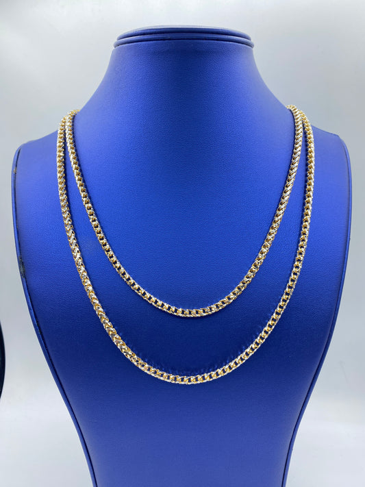 14K 4MM Diamond Cut Franko Chain