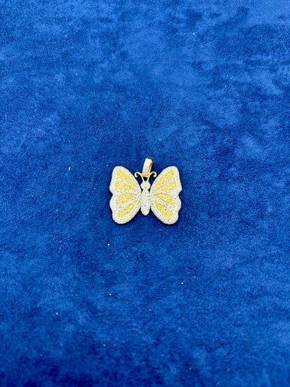 14K Classic Butterfly Diamond Pendant