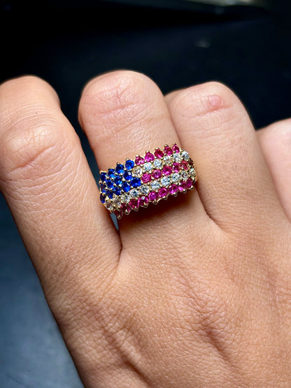 14k United States Flag Ring