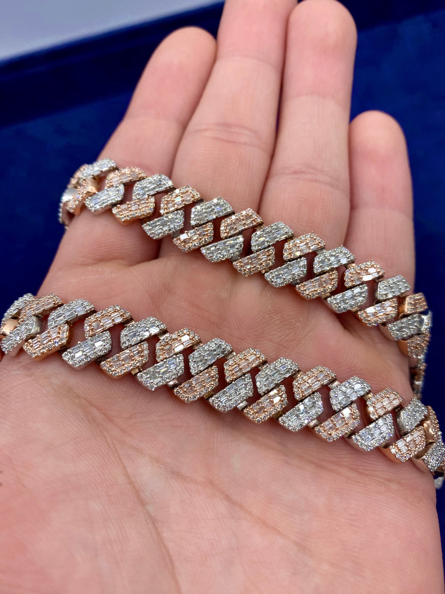 14k 12.4mm Two Tone Cuban Chain 20”