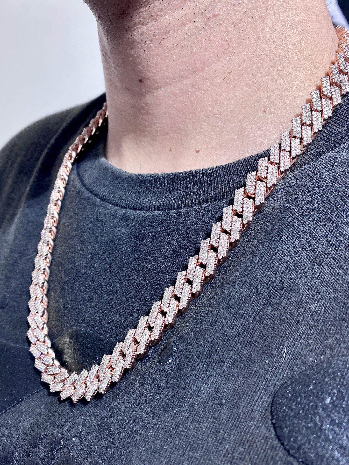 14k 12.5mm Rose Gold Cuban Chain 23”