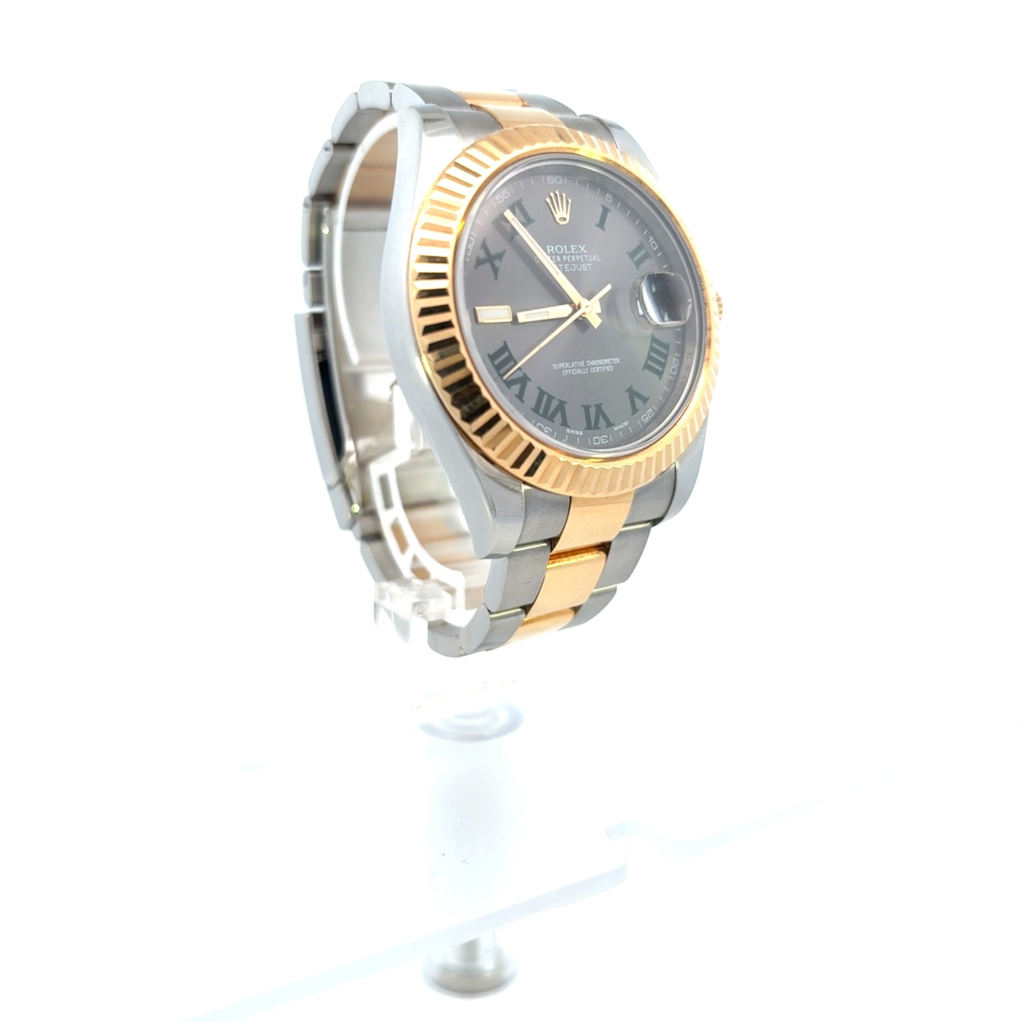 41mm Rolex DateJust Two-Tone Oyster Band Wimbledon Dial