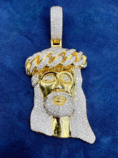 14k Cuban Style Jesus Piece