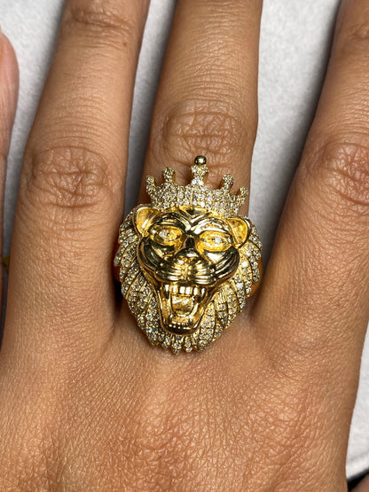 10K King Lion Ring