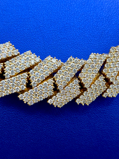14k Jumbo Diamond Cuban Chain 19mm