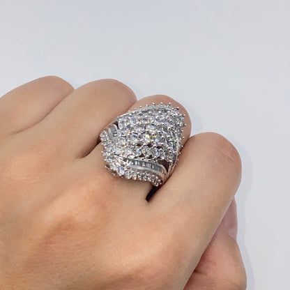 10K Crown Diamond Baguette Ring