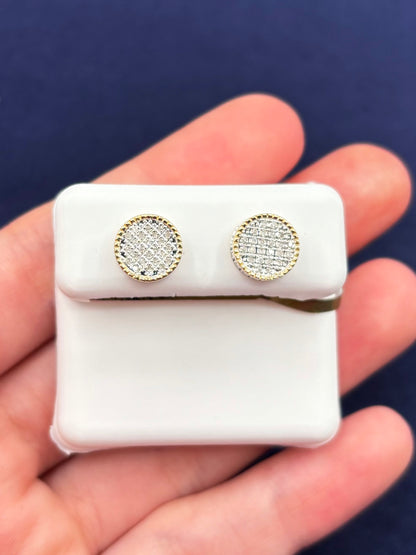 10K Thick Round Earrings