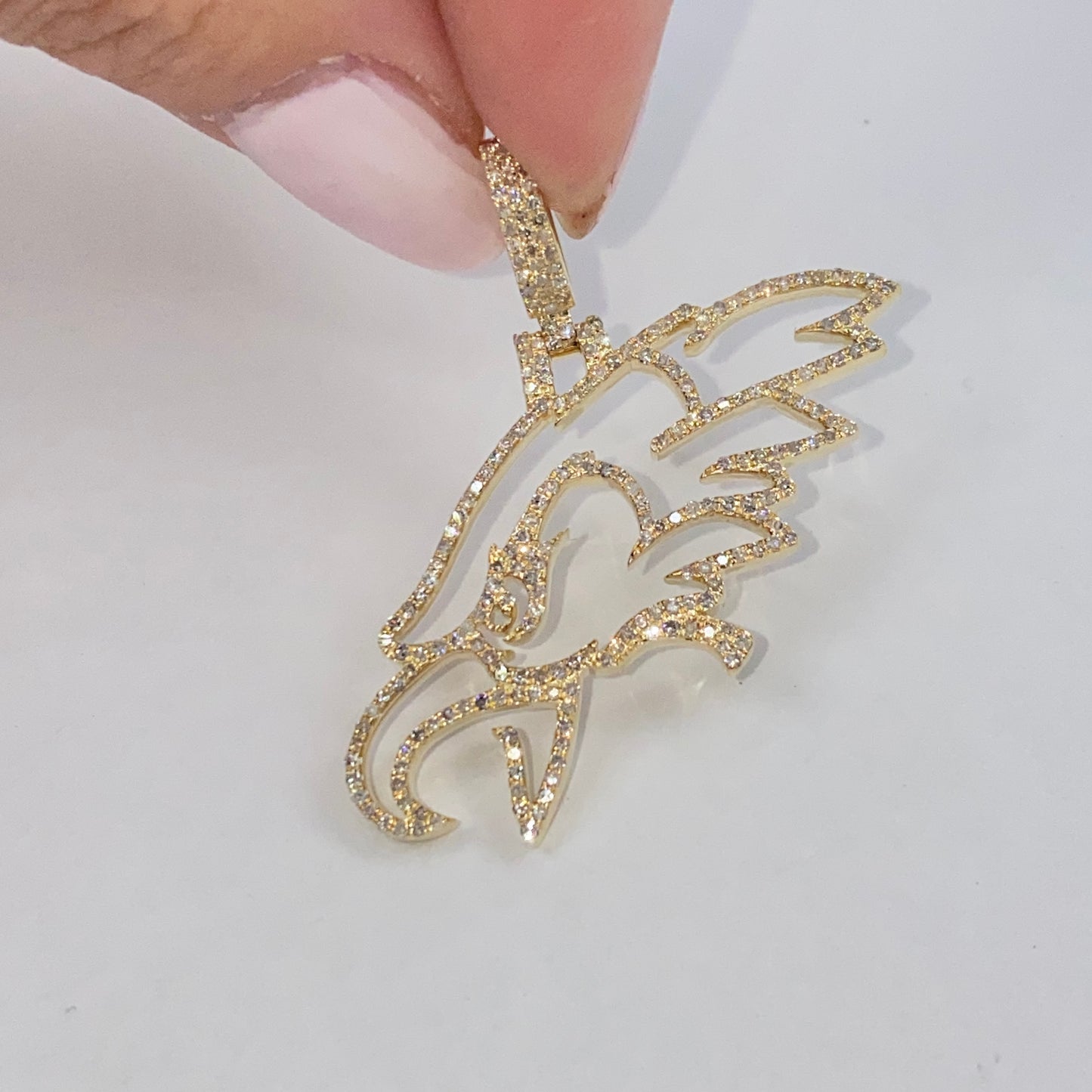 10K Eagles Diamond Pendant