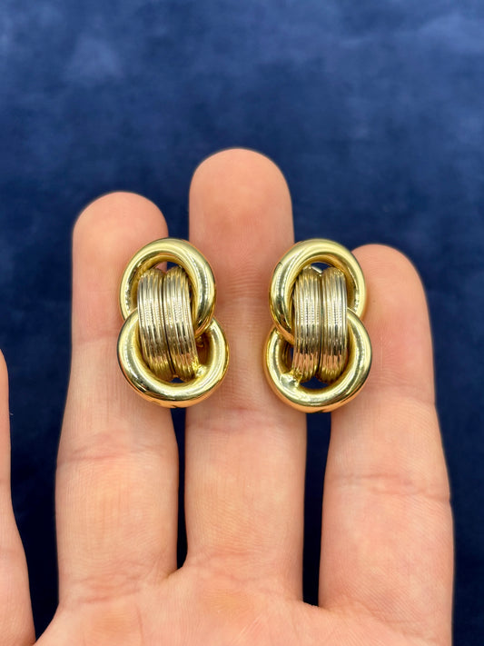 Vintage14k Gold Estate Knot Earrings