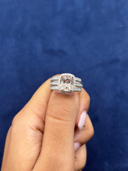 14k Gold and Pink Tourmaline Three Ring Effy Set