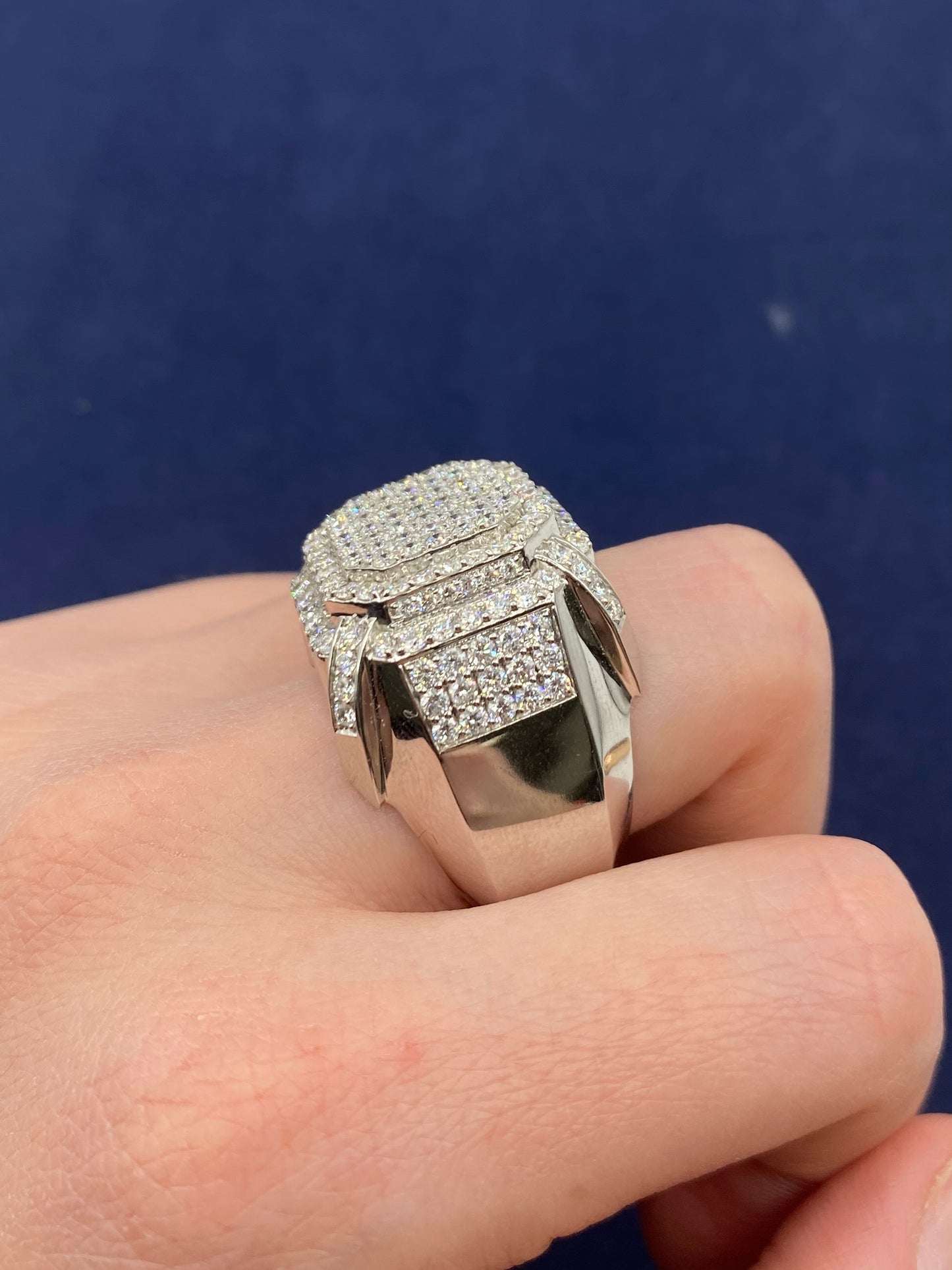 14K XL Diamond Square Ring