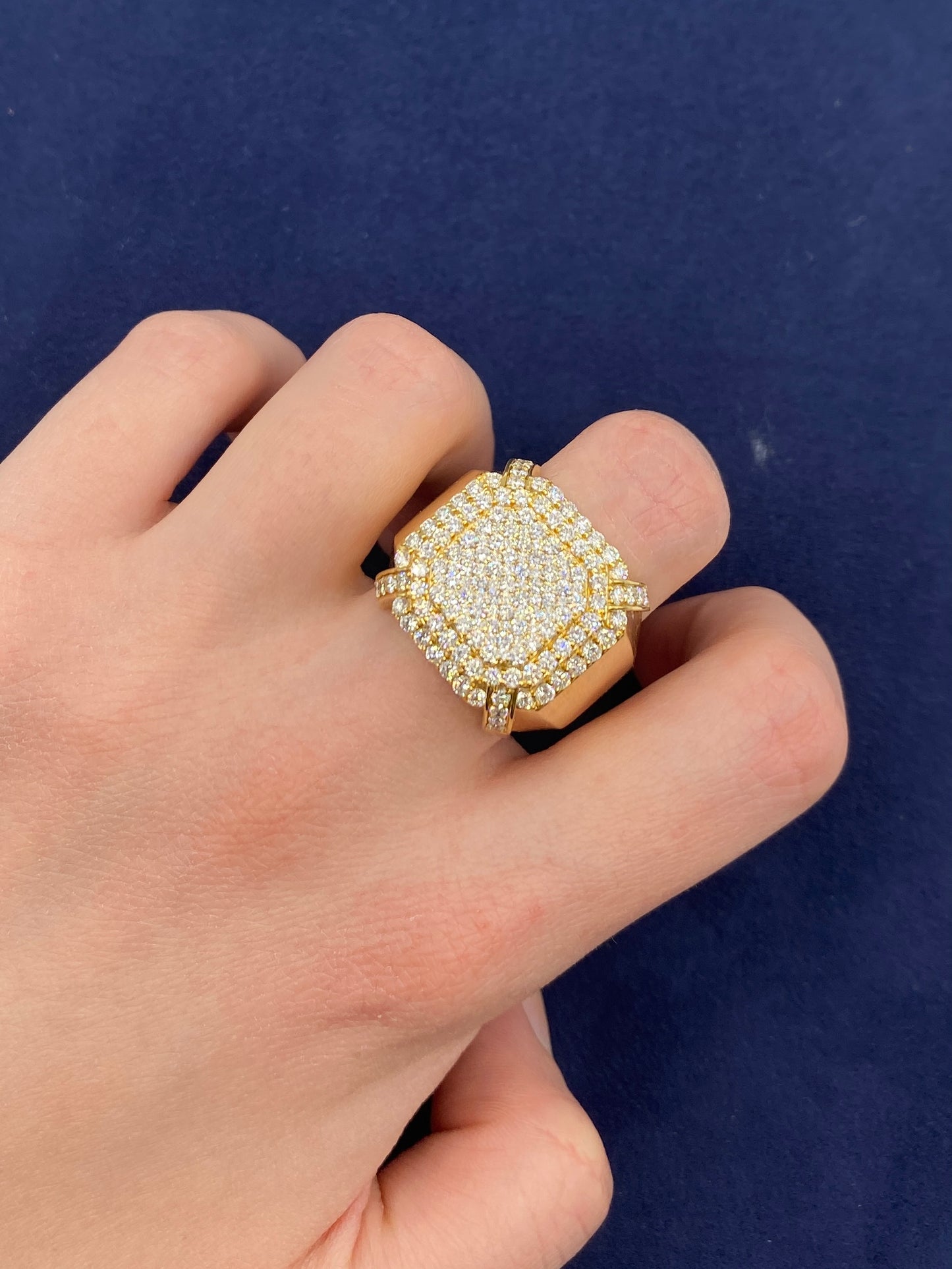 14K Jumbo Chunky Box Ring