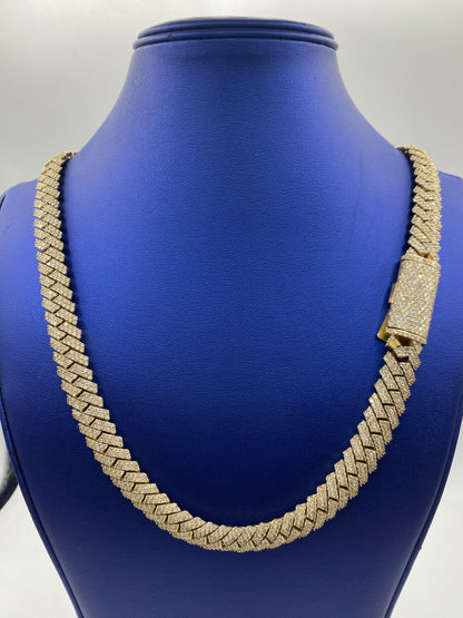 10K Diamond Gold Cuban link chain 12mm