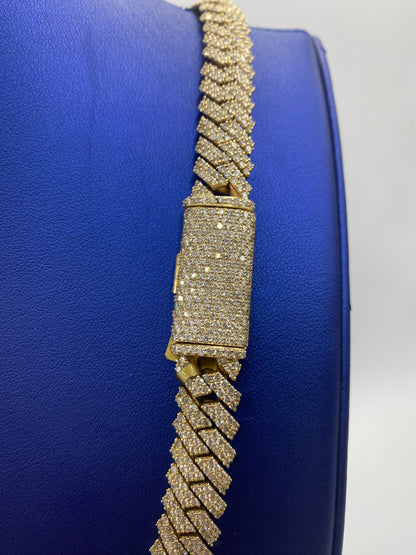 10K Diamond Gold Cuban link chain 12mm