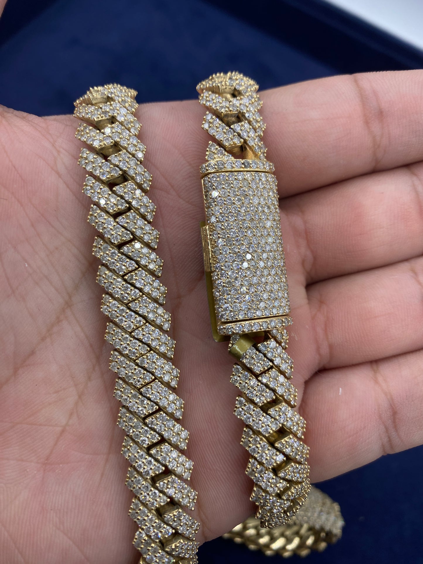 10K Diamond Gold Cuban link chain 12mm