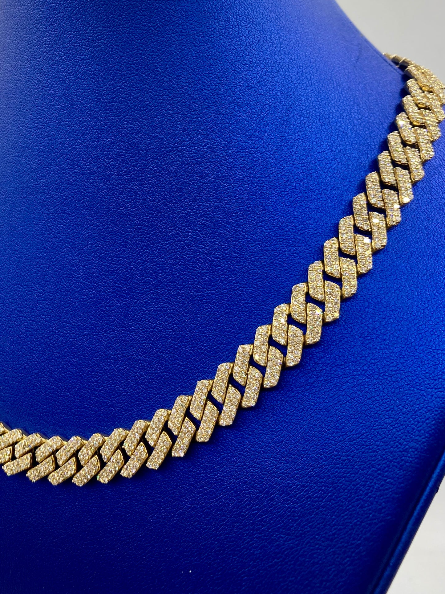 10K gold & diamonds cuban link 10mm