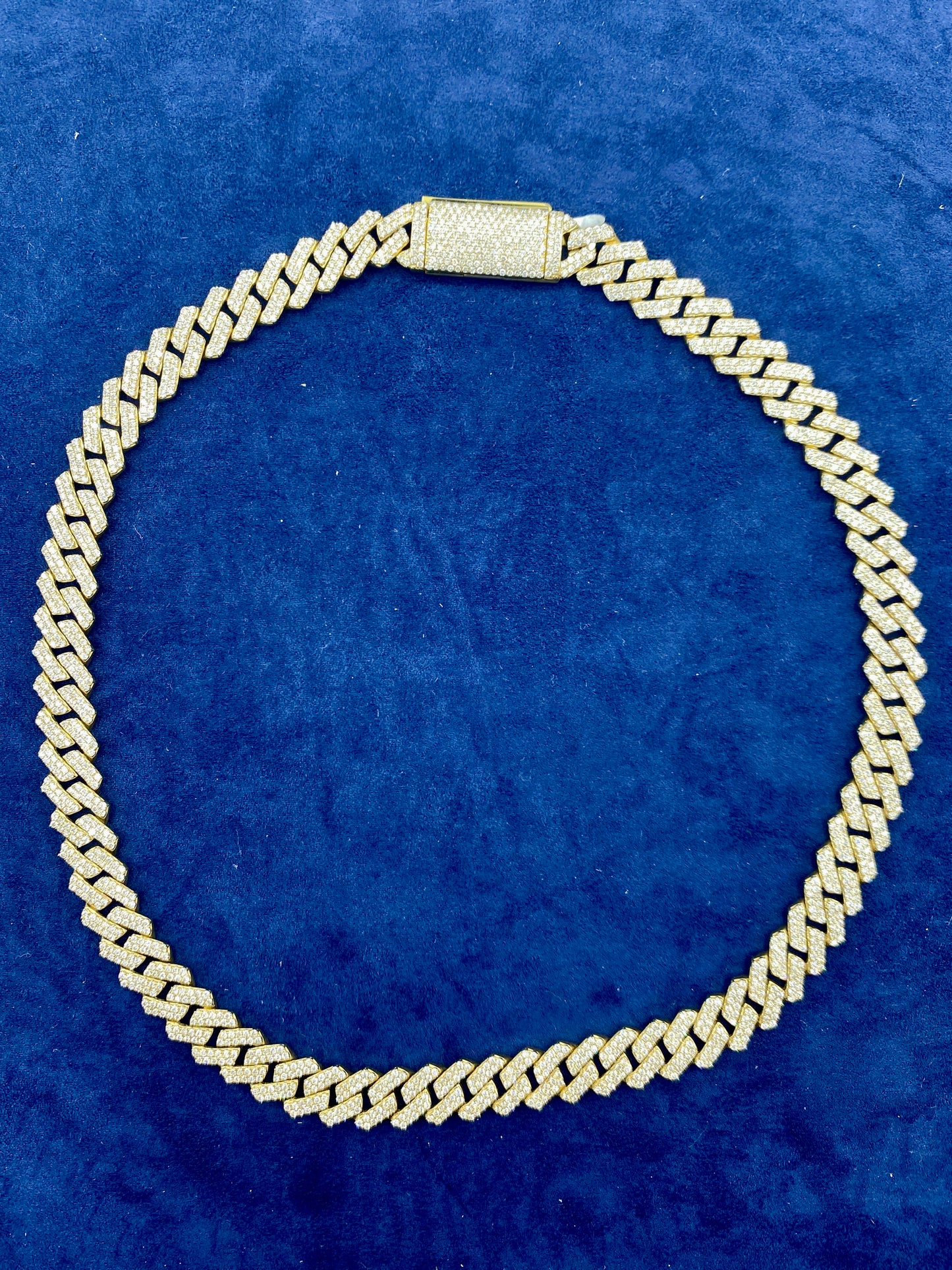 10K gold & diamonds cuban link 10mm