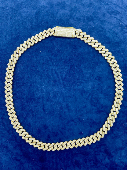 10K gold & diamonds cuban link 10mm