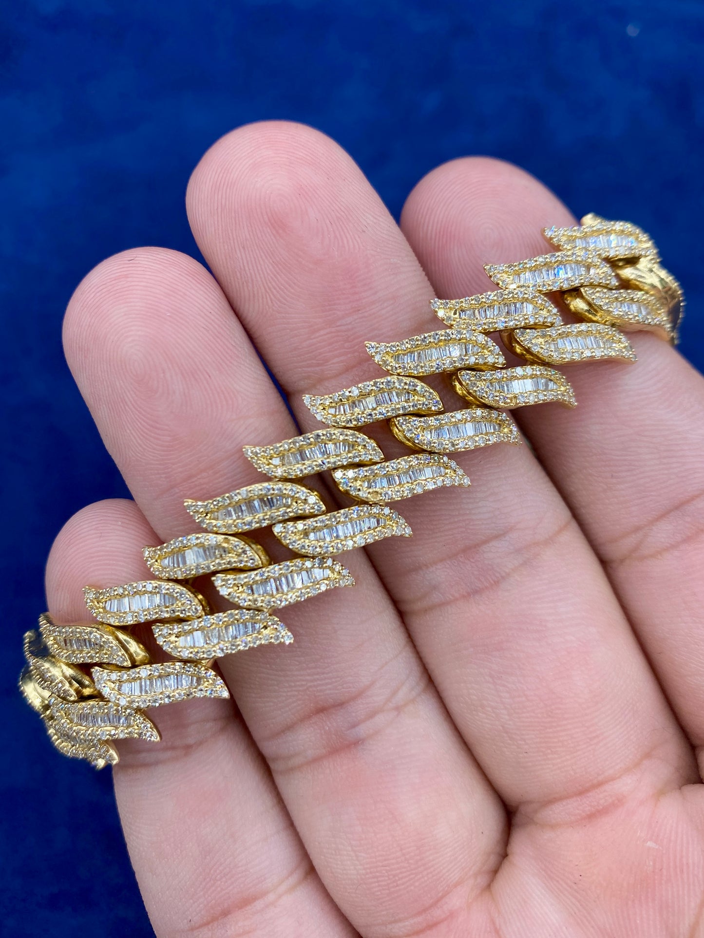 14K Gold & Diamond Cuban bracelet 12mm