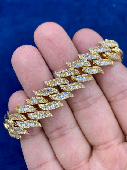 14K Gold & Diamond Cuban bracelet 12mm