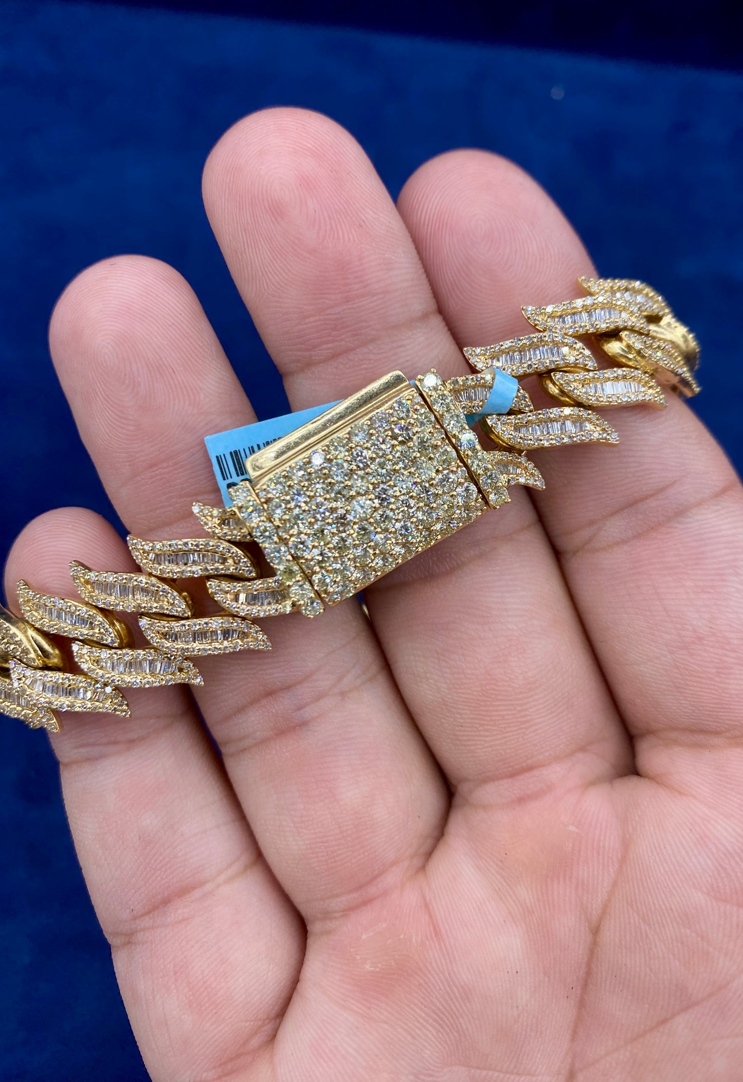 14K Gold & Diamond Cuban bracelet 12mm