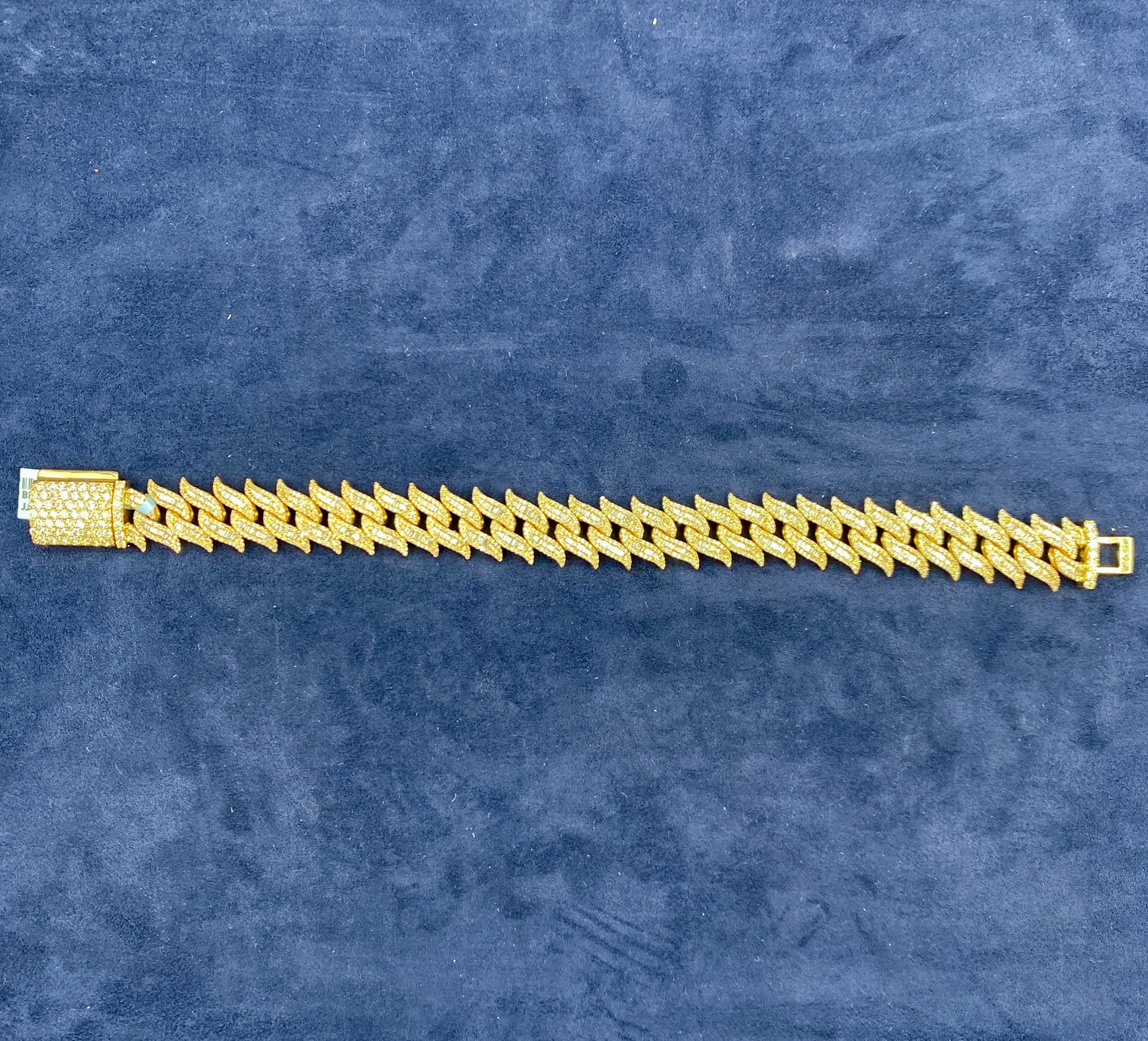 14K Gold & Diamond Cuban bracelet 12mm