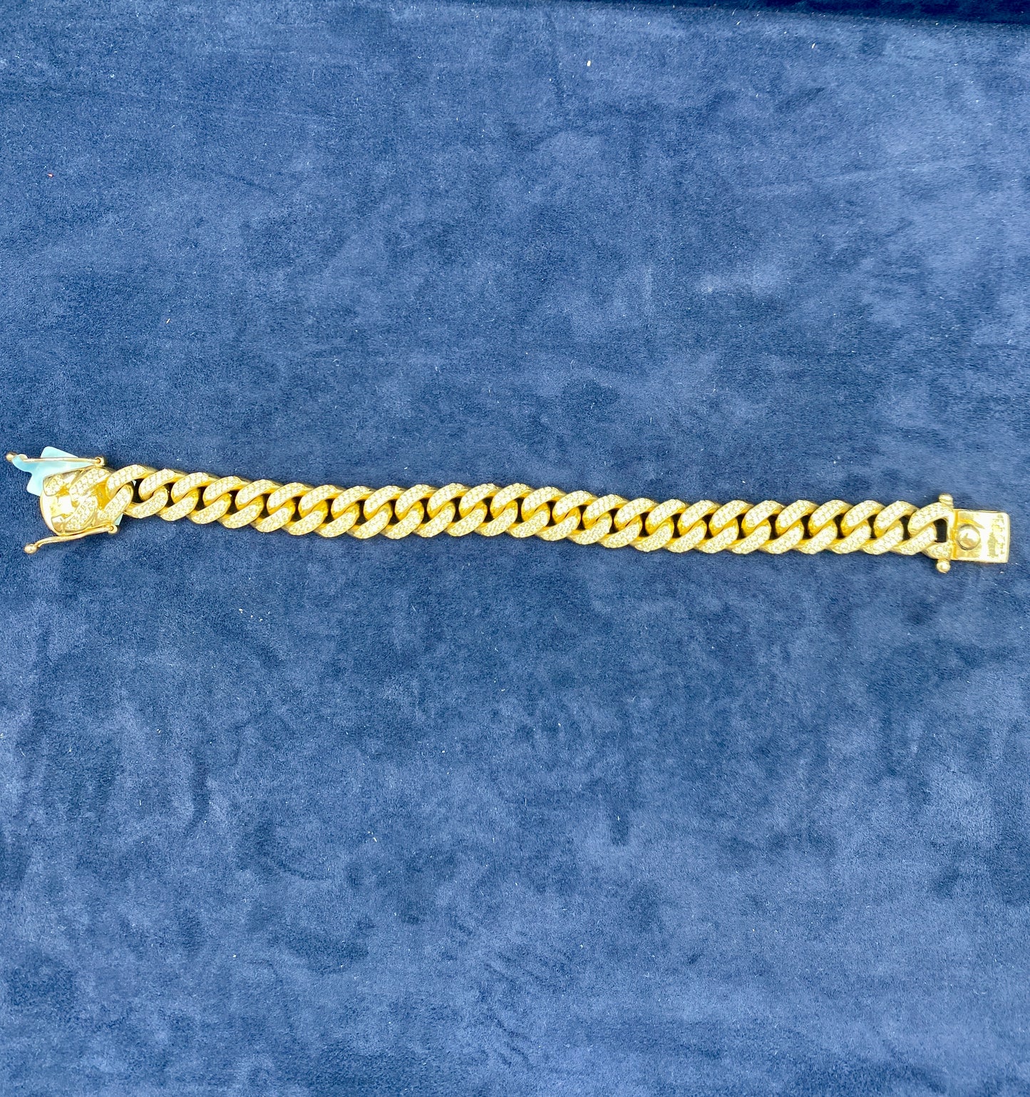 14K Gold & Diamond cuban link bracelet 12mm