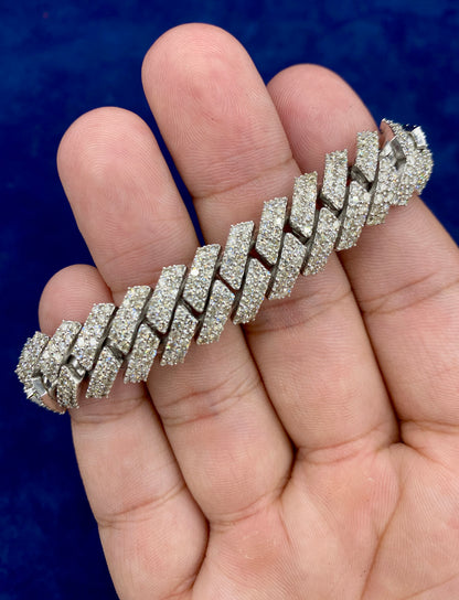 14K Gold & Diamond Cuban link 14.5mm