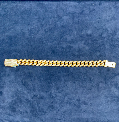 14K Rose Gold & Diamonds Cuban Link 11.9mm
