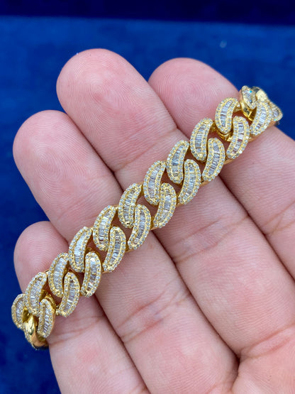 10K Gold and Diamonds Cuban Link 10mm