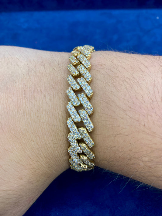 10K Gold and & Diamonds Cuban Link 12.5mm