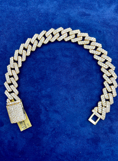 10K Gold and & Diamonds Cuban Link 12.5mm