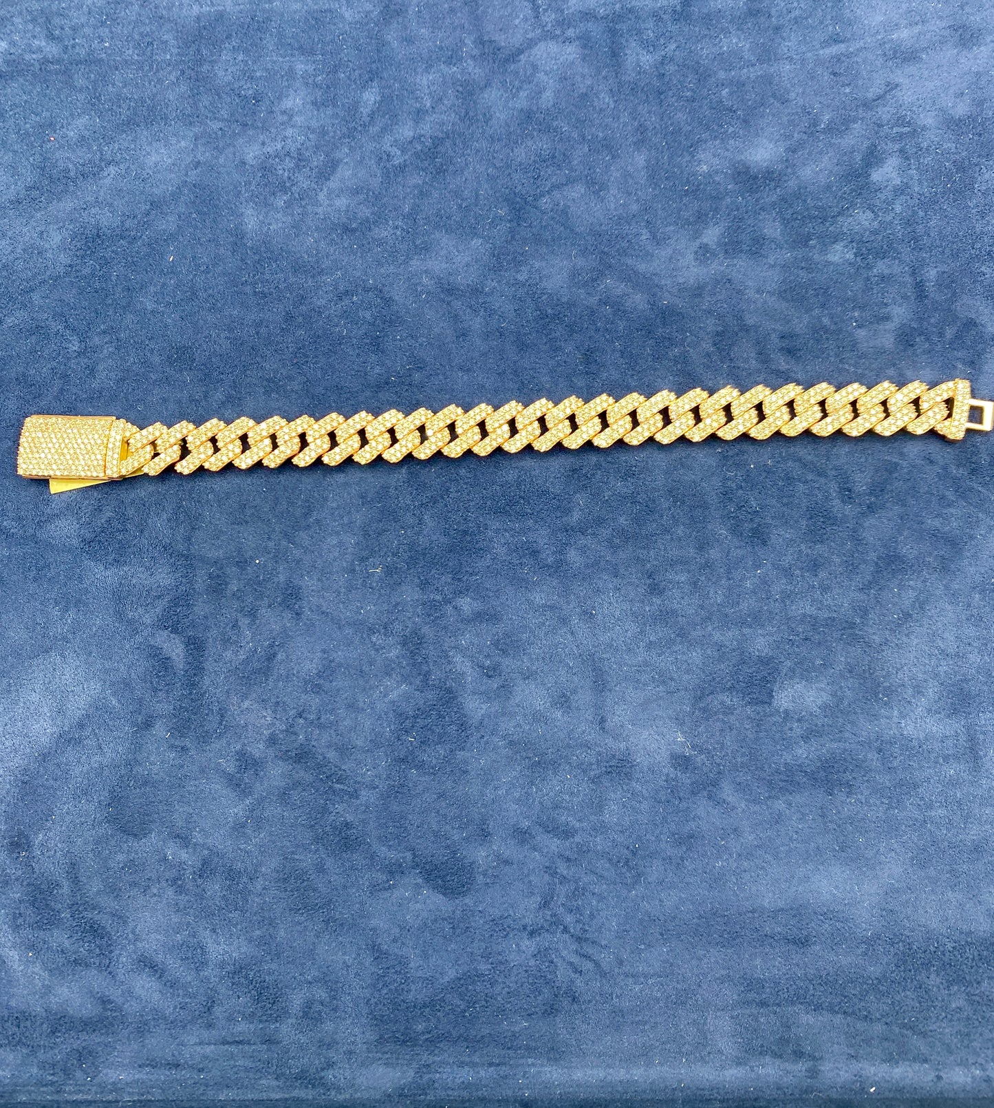 10K Gold & Diamond Cuban Link Bracelet 12mm