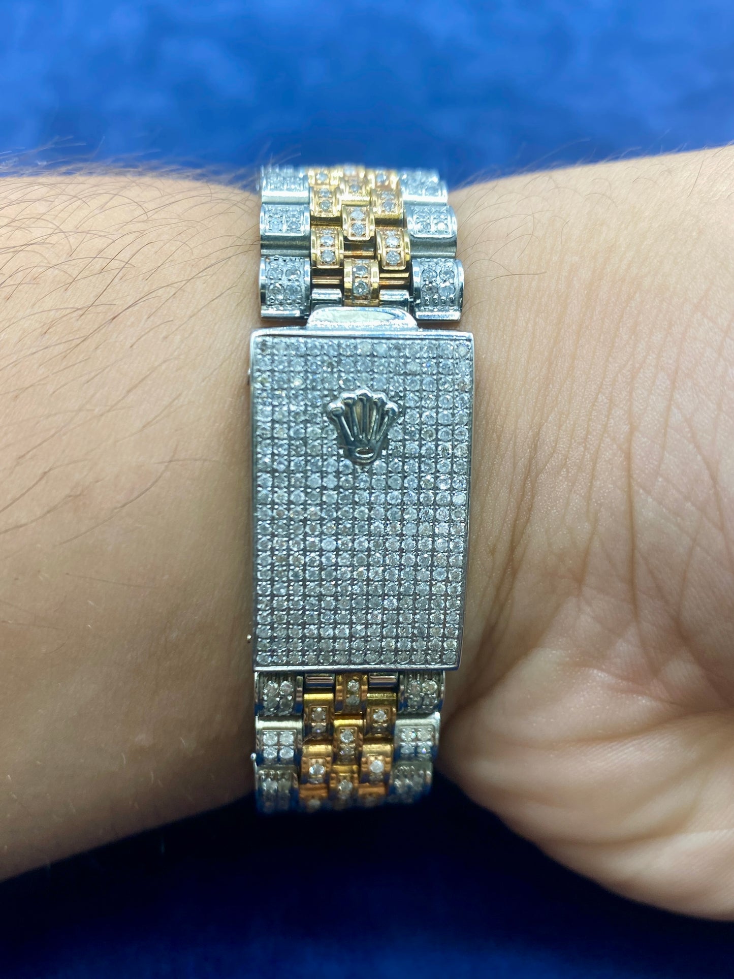36mm Two-Tone Bust-Down Diamond Rolex Watch