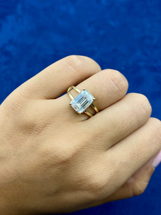 14k Square Shaped Lab Diamonds