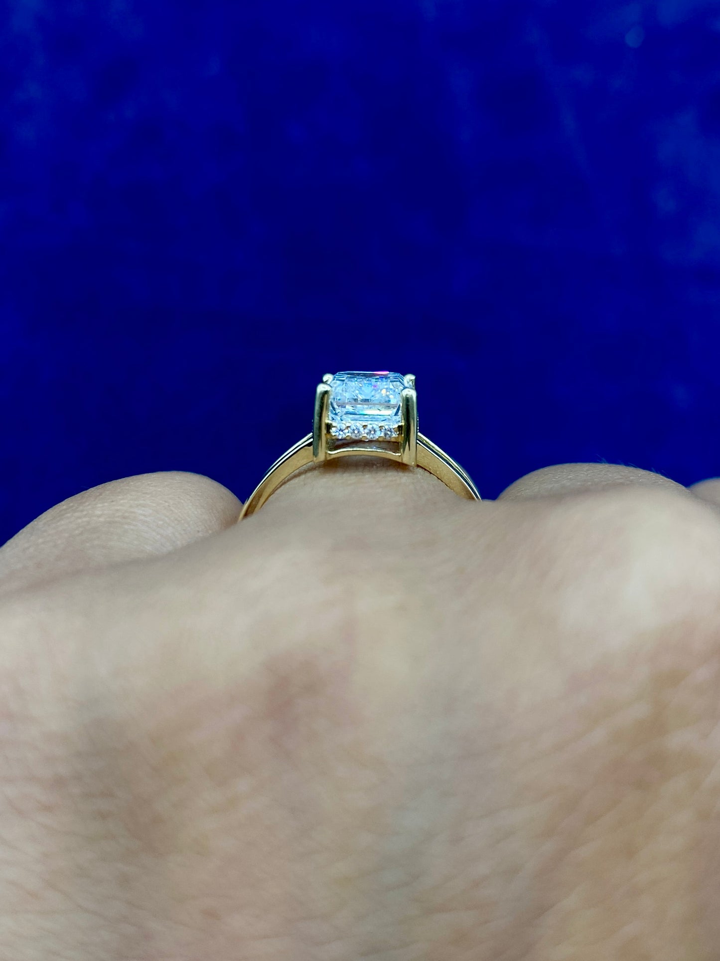 14k Square Shaped Lab Diamonds