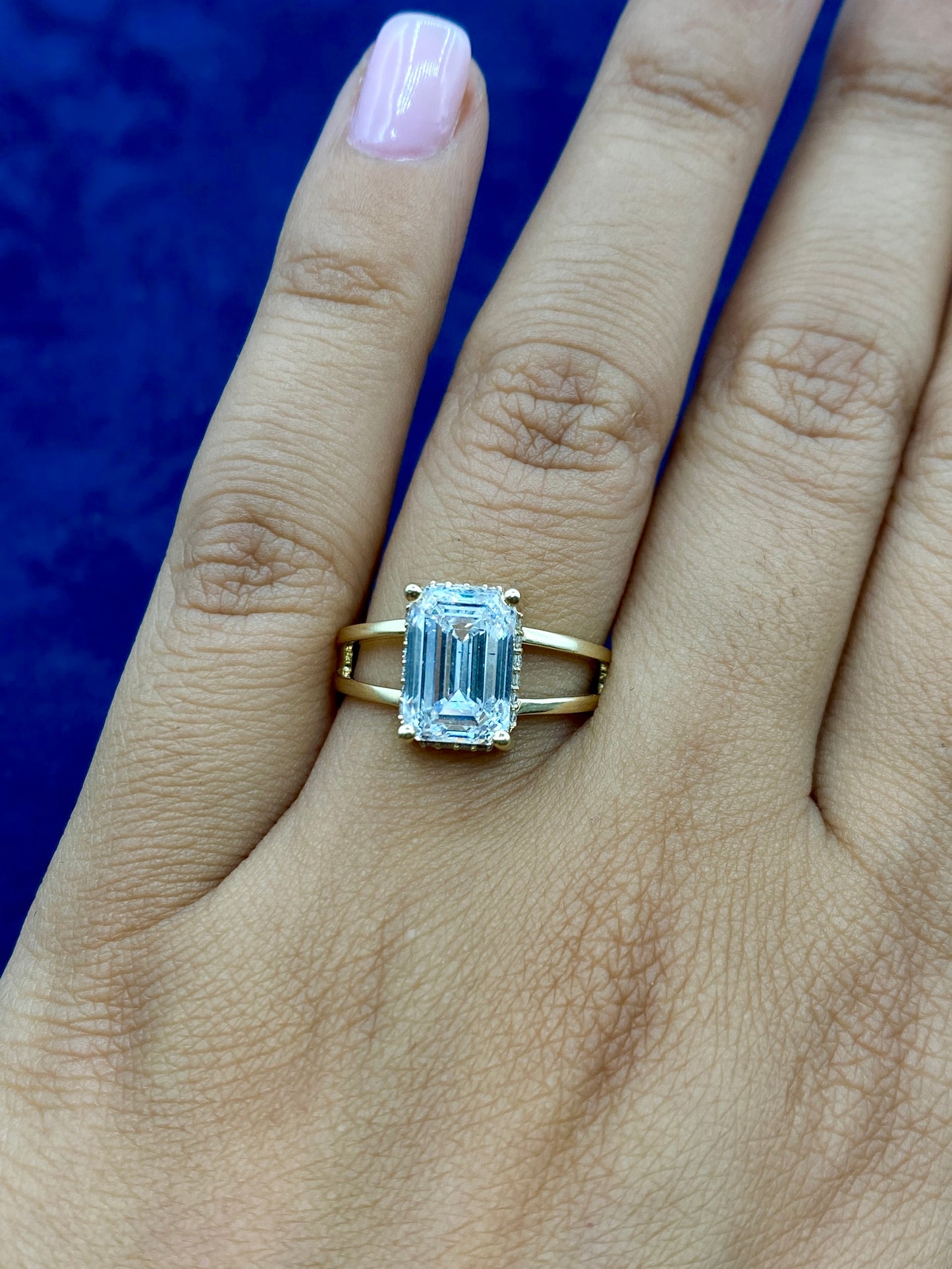 14k Square Shaped Lab Diamonds