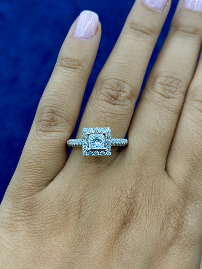 14k Square Shape Lab Diamond Engagement Ring